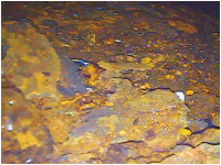 Measurement of rust depth -1.99mm